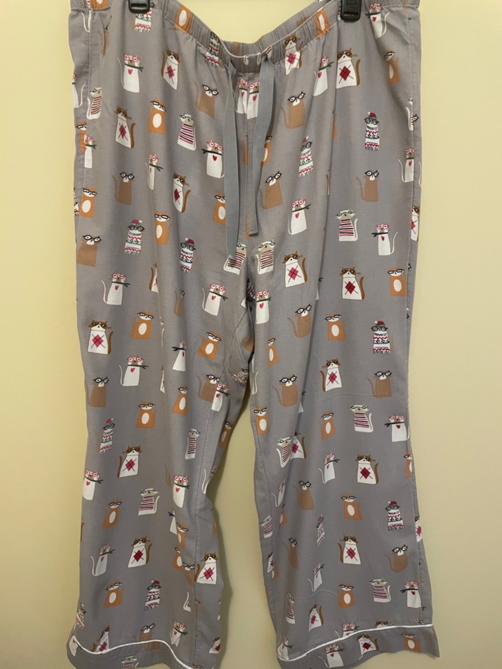 LOFT Gray Pajama Pants with Cute Cat 🐈 Print